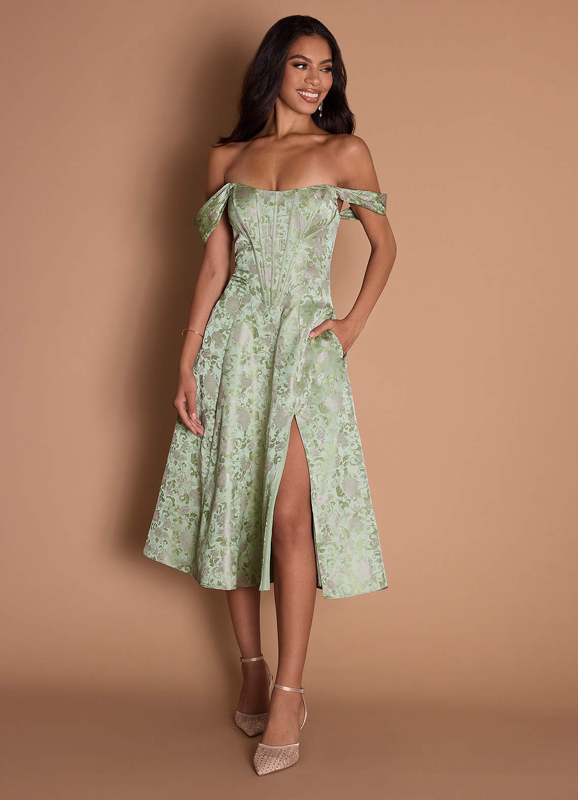 Amilia Mint Frost Midi Dress image1