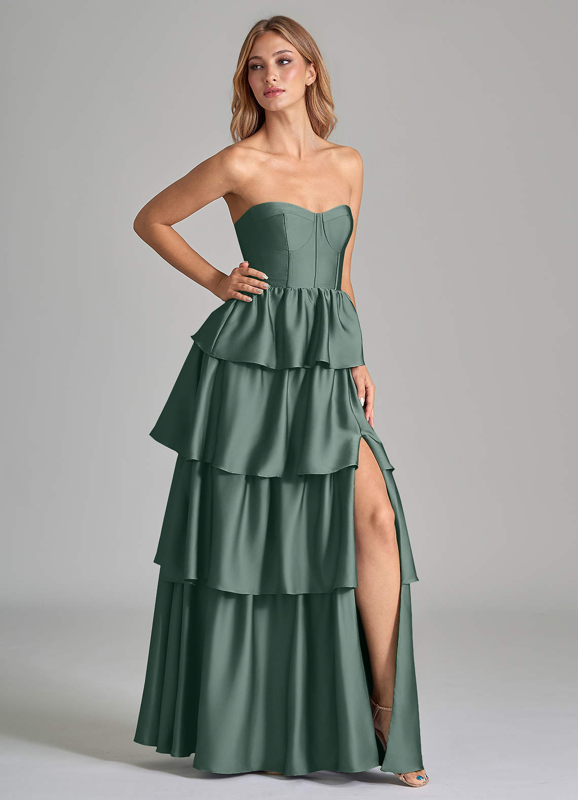 ruched bodice bridesmaid dress A-line Pleated One-Shoulder Neckline Chiffon Bridesmaid Dress with Ruched  Bodice S6081B - Bridesmaid Dresses