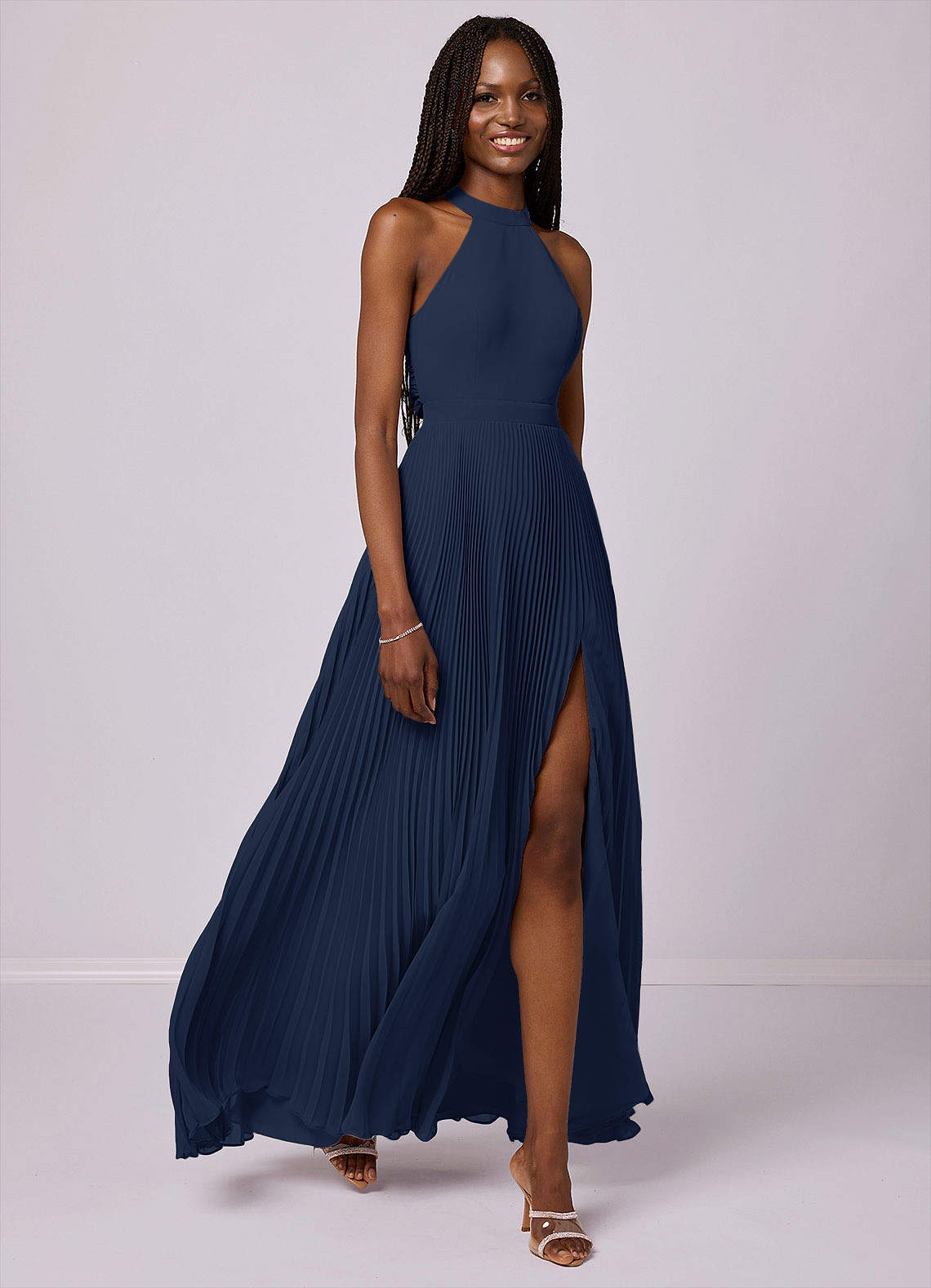Barbie ♥ Azazie Bridesmaid Dresses A-Line Pleated Chiffon Floor-Length Dress image7