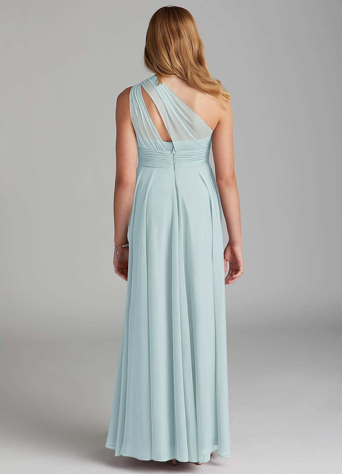 Azazie Charlize Junior Mist A-Line Mesh Dress image1
