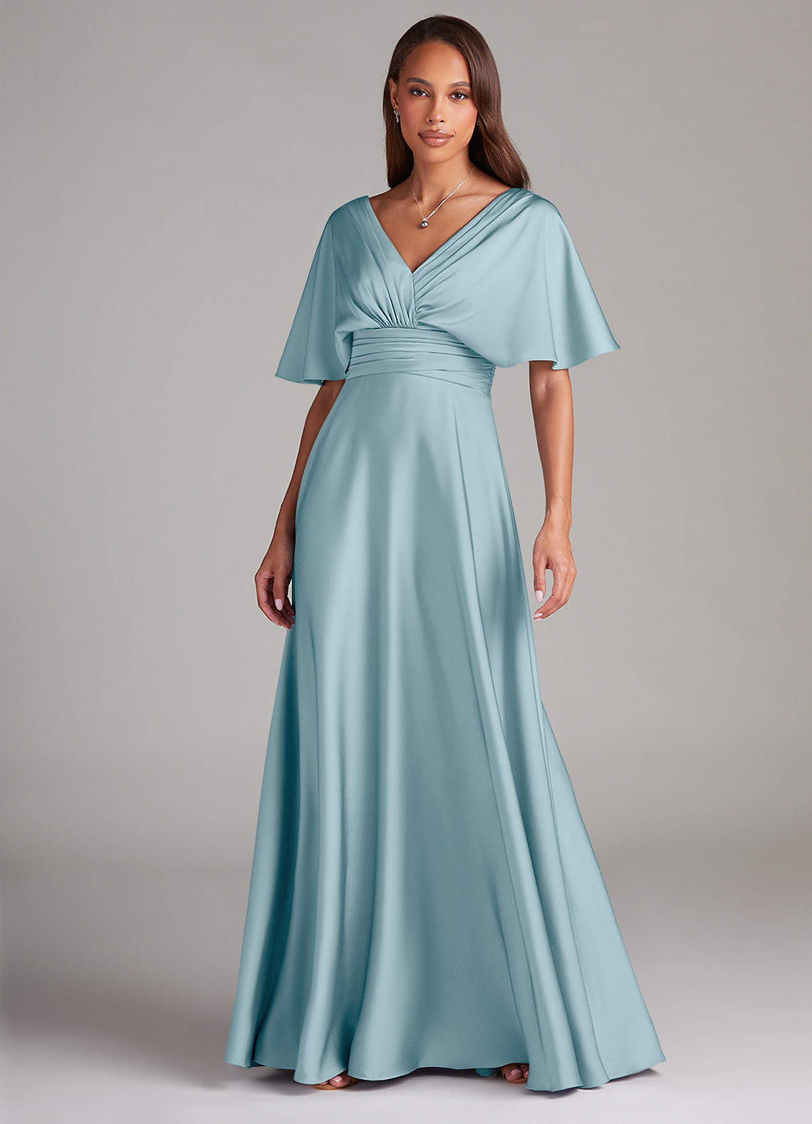 Blue Goddess Pleated Wrap Dress Blue Goddess Pleated Wrap Dress