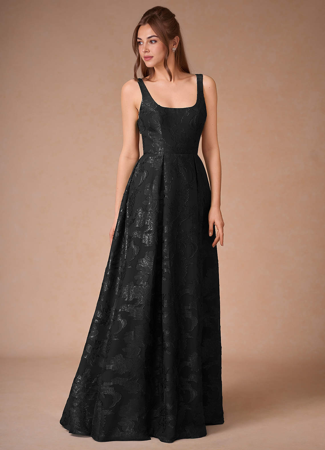 Althea Black Tie-Back Maxi Dress Ready to Ship | Azazie
