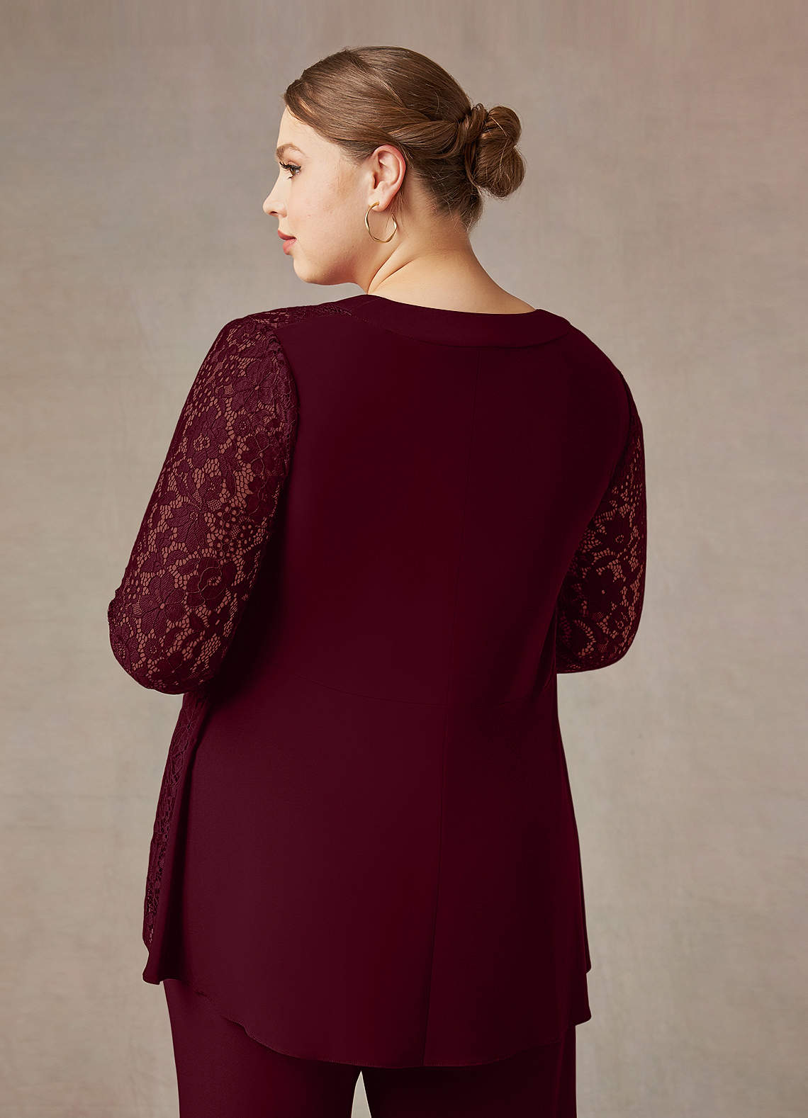 Azazie Mamrie Mother of the Bride Dresses Cabernet Jumpsuit/Pantsuit Lace Dress image14