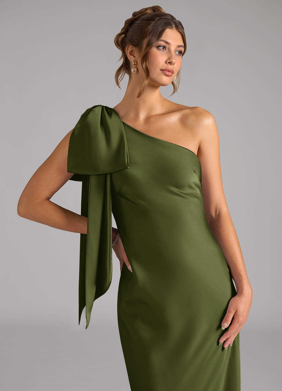 azazie olive green bridesmaid dresses Azazie Ellia