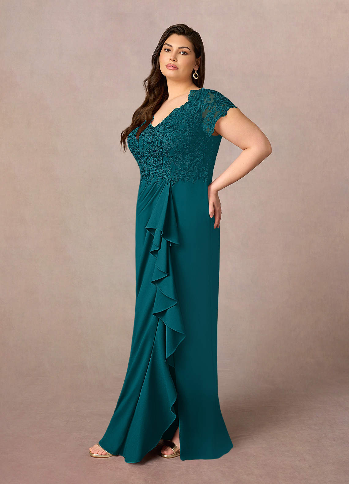 Azazie Carmen Peacock Sheath Lace Dress | Azazie Azazie Carmen Peacock Sheath Lace Dress | Azazie