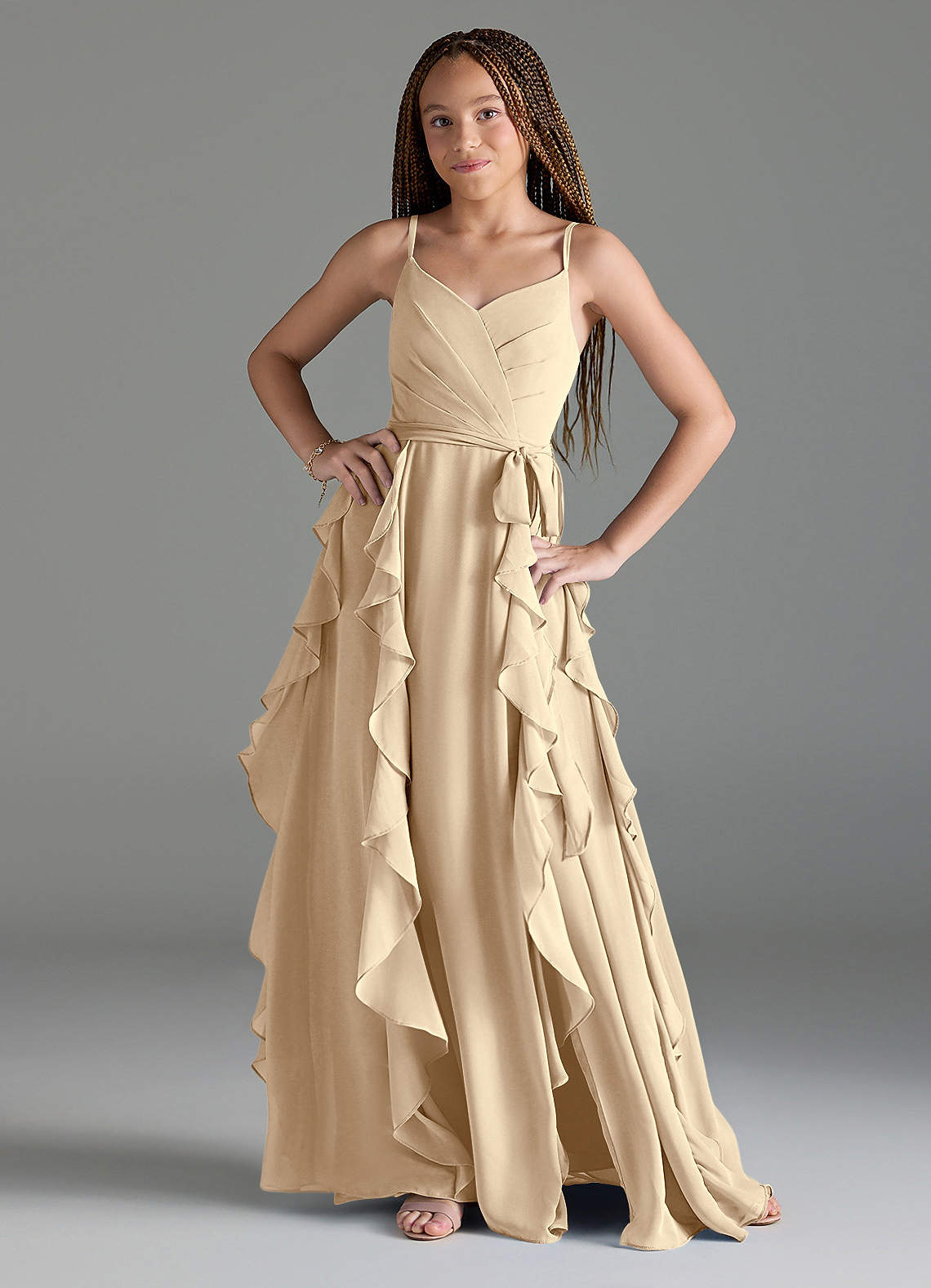flowy champagne dress Prom Dress | Formal Dress | Maxi Dress | Prom Gown | Champagne | 0 | Daphne High Neck Maxi Dress - Champagne