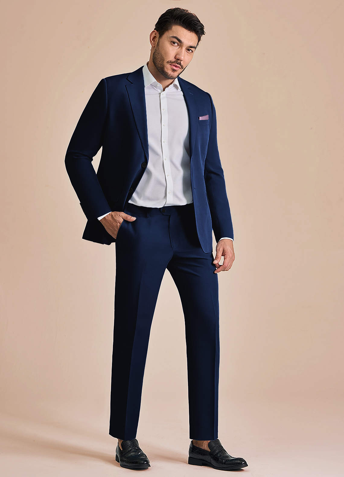 front James Azul Traje