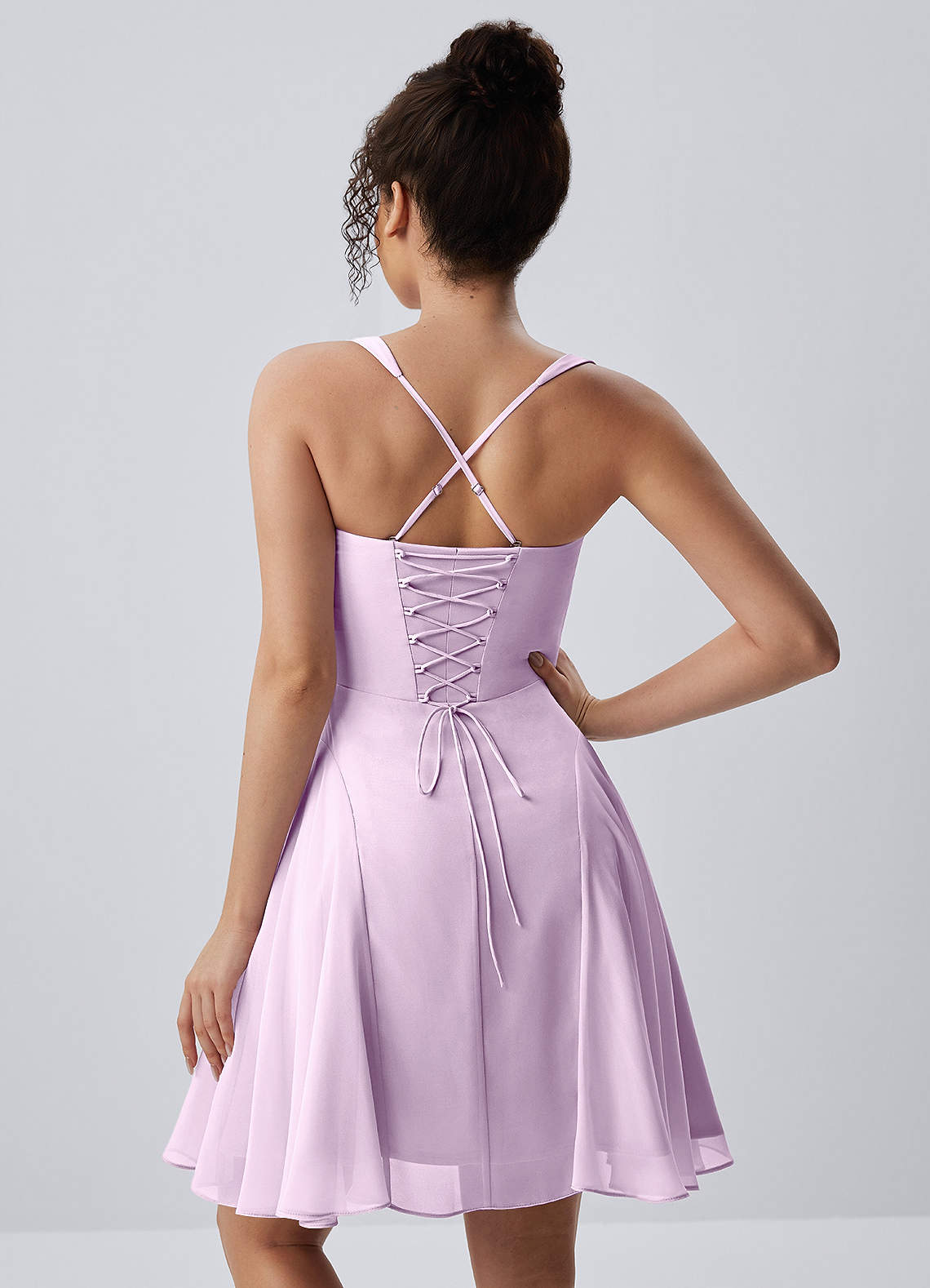 lilac lace skater dress Corset Lilac Skater Tulle Butterfly Homecoming Dresses