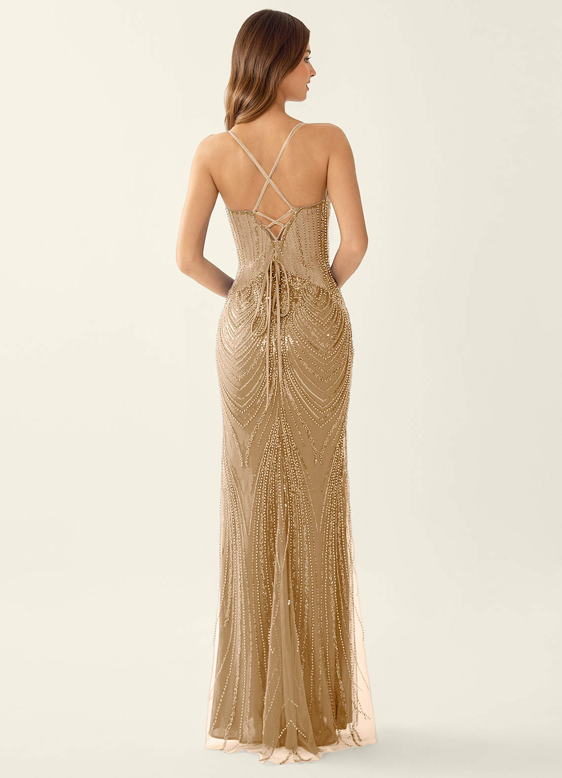 Magnolia Champagne Sequins Mermaid Maxi Dress image5