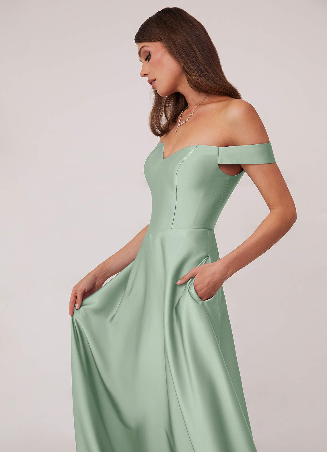 azazie barbie bridesmaid dress Sherri Hill 56973 - Long Brocade A-line Dress main image 1