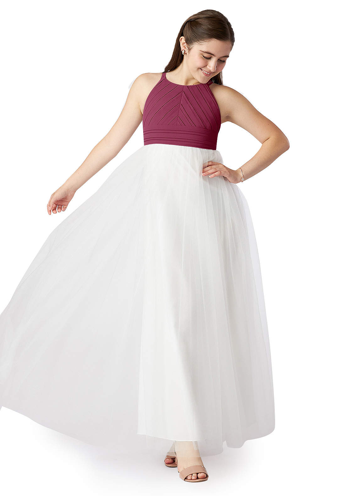 Wine junior 2024 bridesmaid dresses