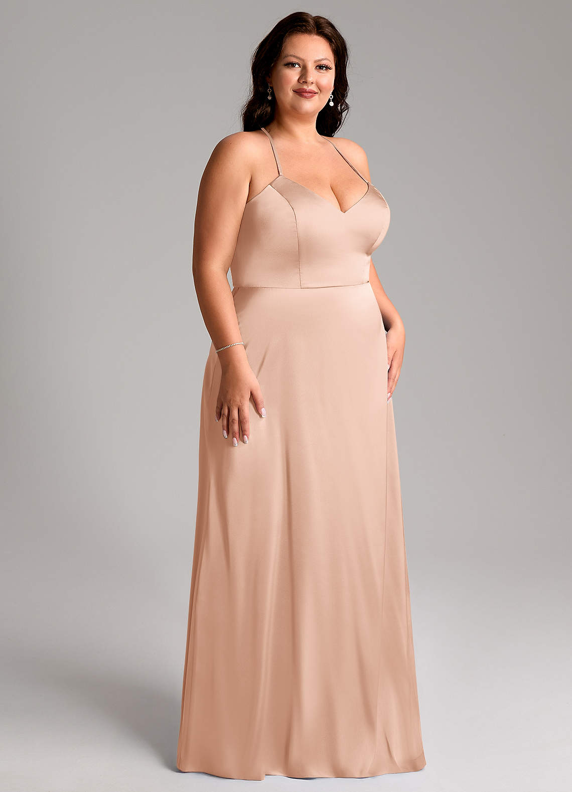 azazie mei stretch satin dress Azazie Mei