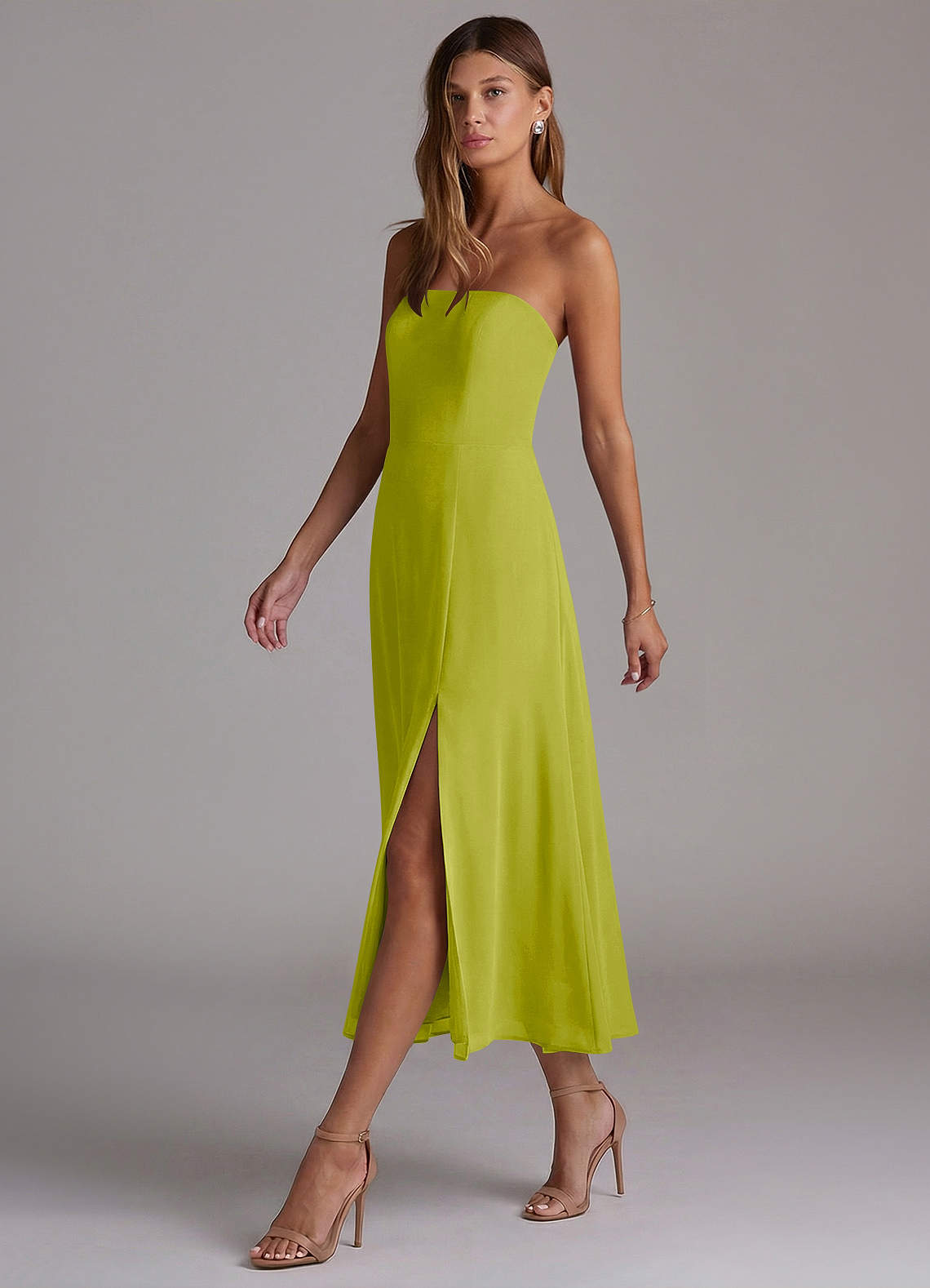 Azazie Wren Lemongrass Chiffon Bridesmaid Dresses | Azazie UK