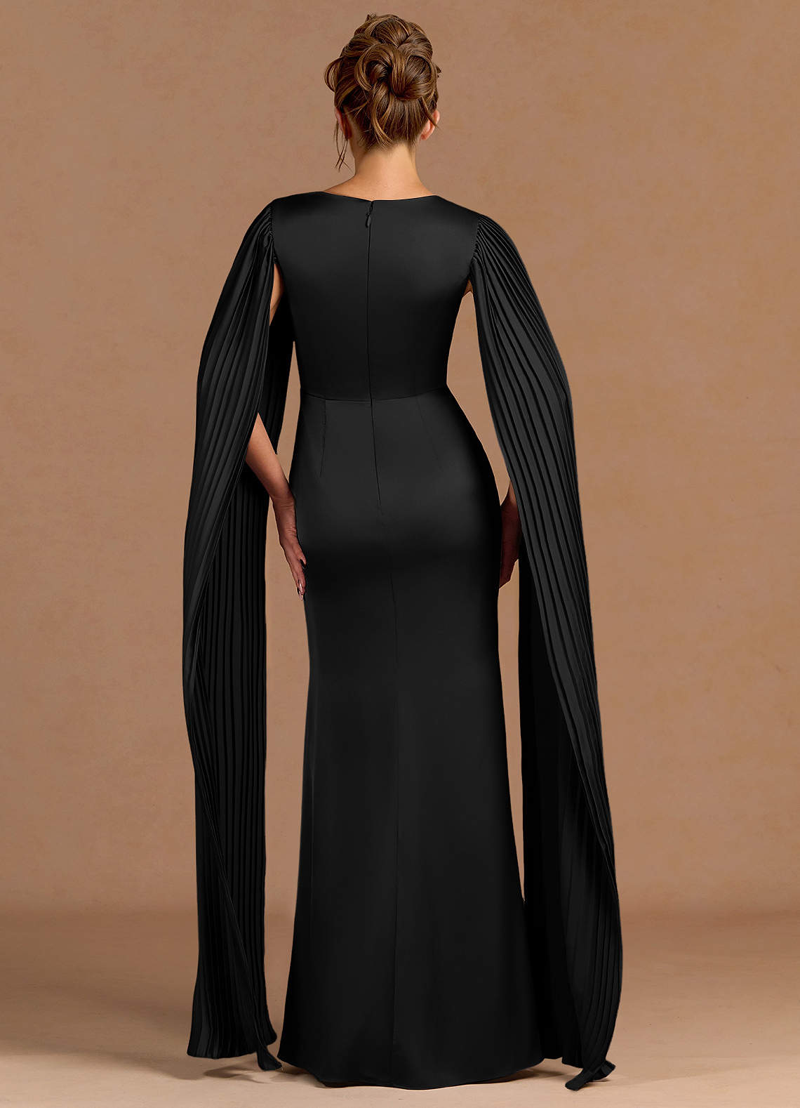 sachin and babi light blue dress Black Coast Bardot Cape Detail Stretch Crepe Maxi Dress main image 0