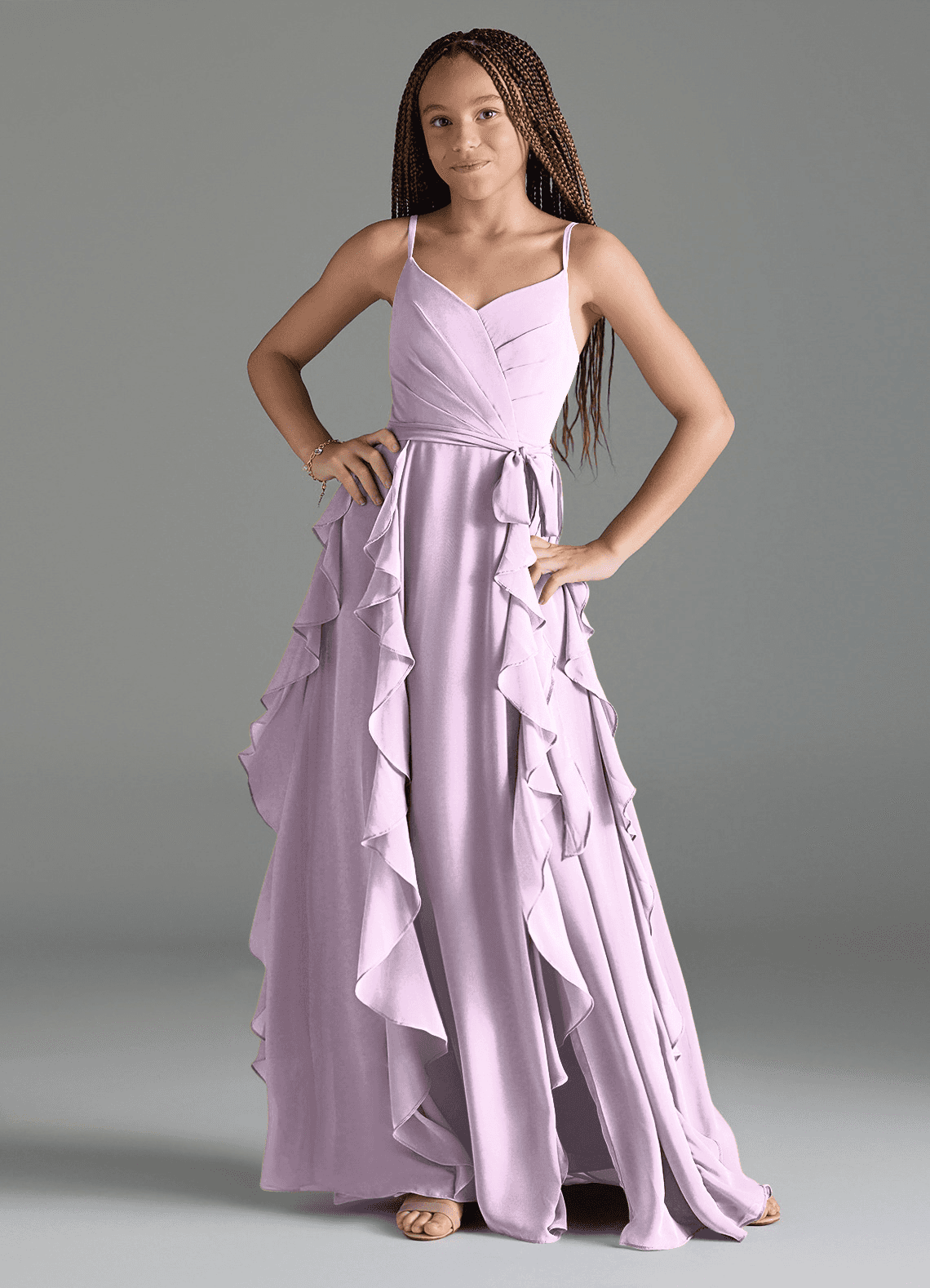 lilac dress flowy Lilac Dream Ruched Strapless Maxi Dress main image 0