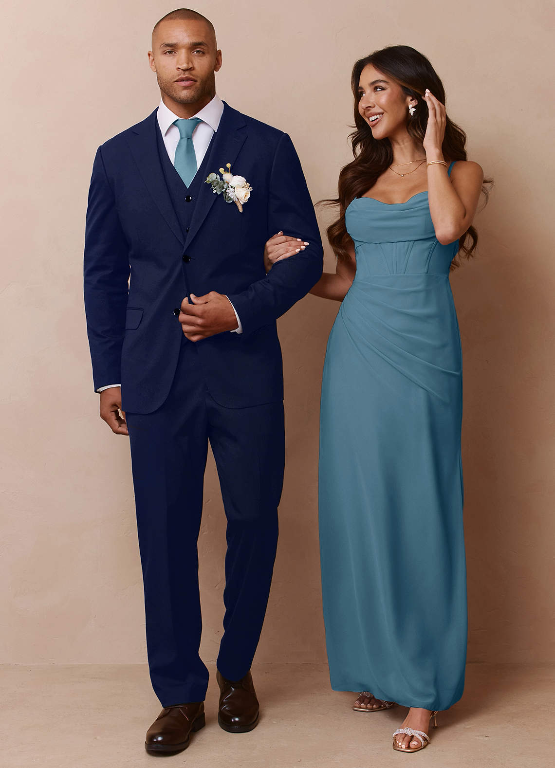 front Savile Blue Wool Blend Suit