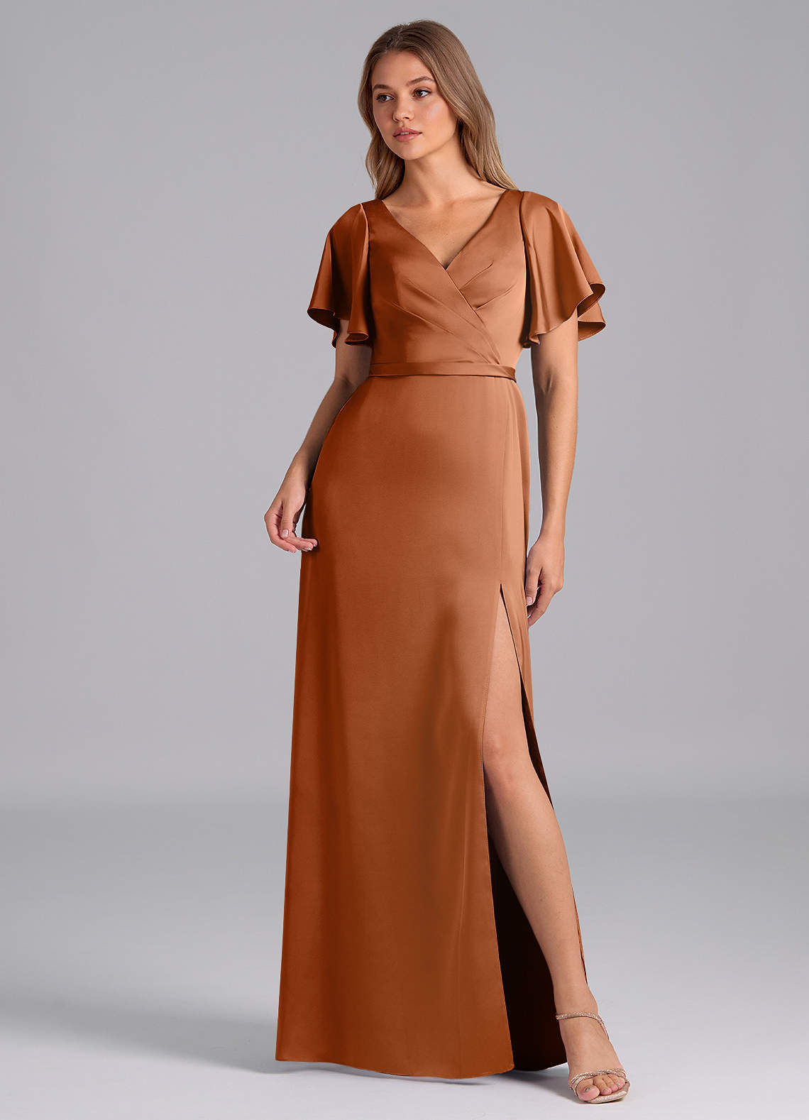 copper silk dress Joyfolie Women's Giulia in Copper, Extra Small The Tuscany is a floor length slip dress drapes in the most flattering way from being cut on the bias Reformation Anaiis Copper Silk High