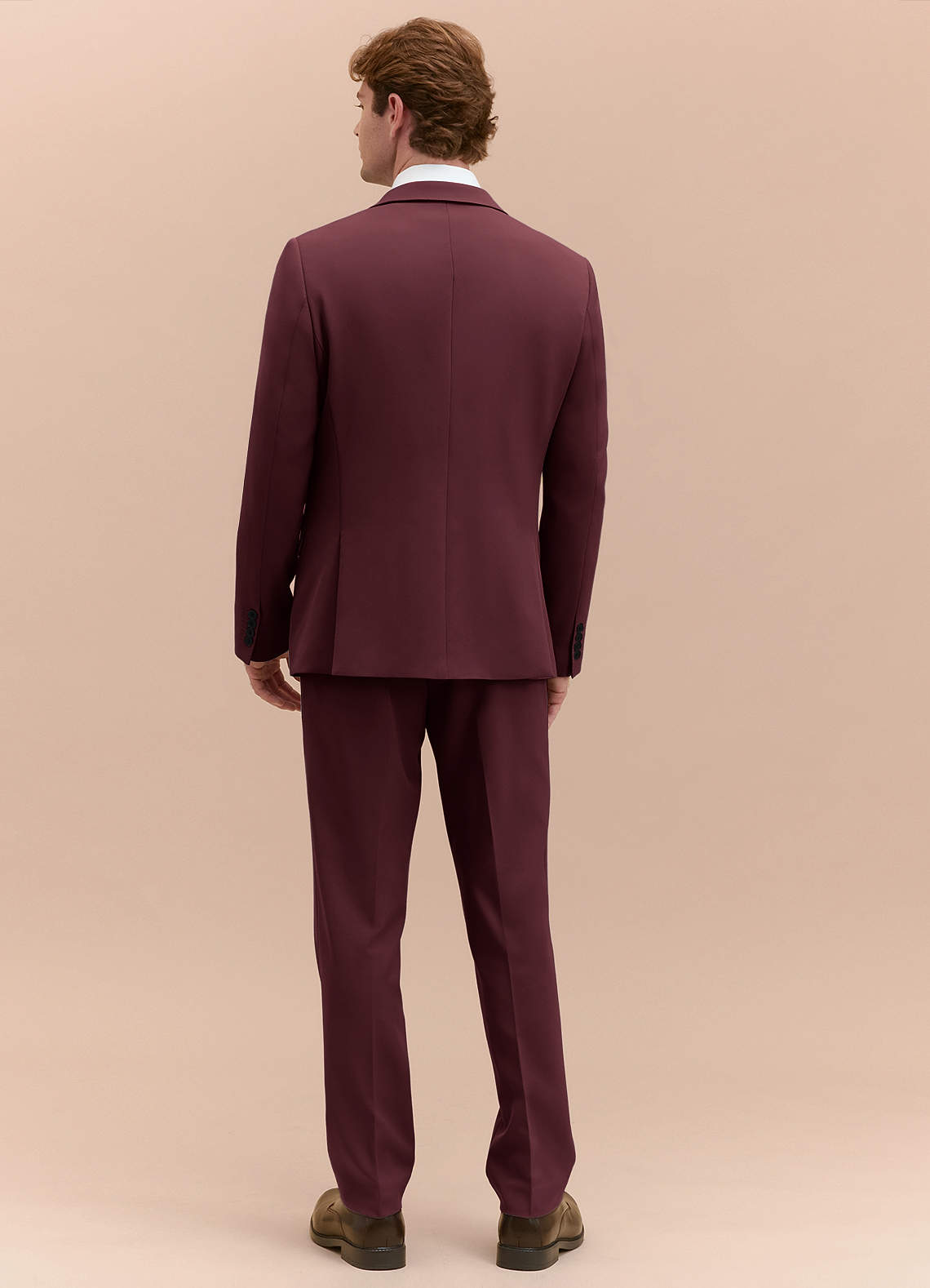front James Cabernet Structured Stretch 3-piece suit