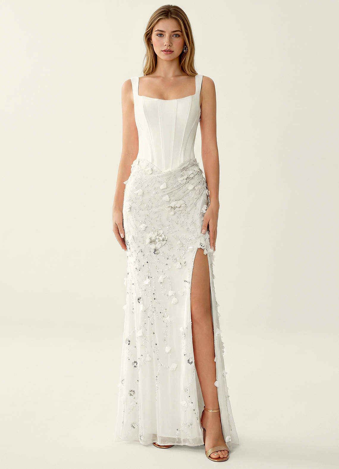 corset lace up back wedding dress Leely Women White Corset Ruffled A-Line Wedding Dress with Lace Sweetheart Lace-Up Back Bridal Dress