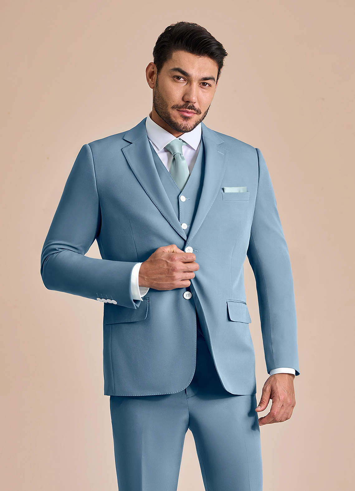 front James Bleu Clair veste de costume
