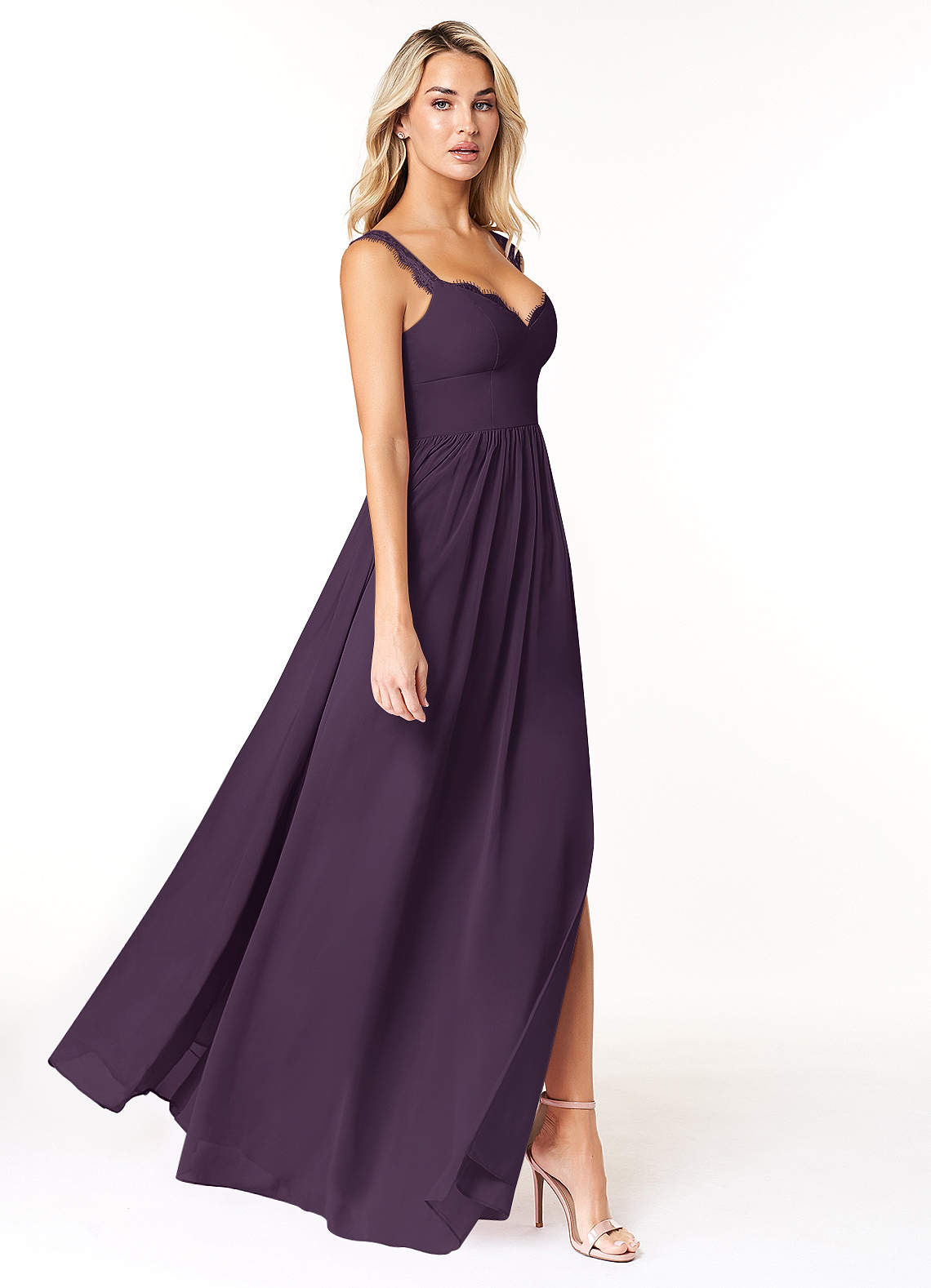 chinese dress ladies Zapaka Women Dark Purple Beaded Mother of The Bride Dress Floral Sequin A Line Wedding Guest Dress with Long Sleeves, Dark Purple / 2XL main image 0