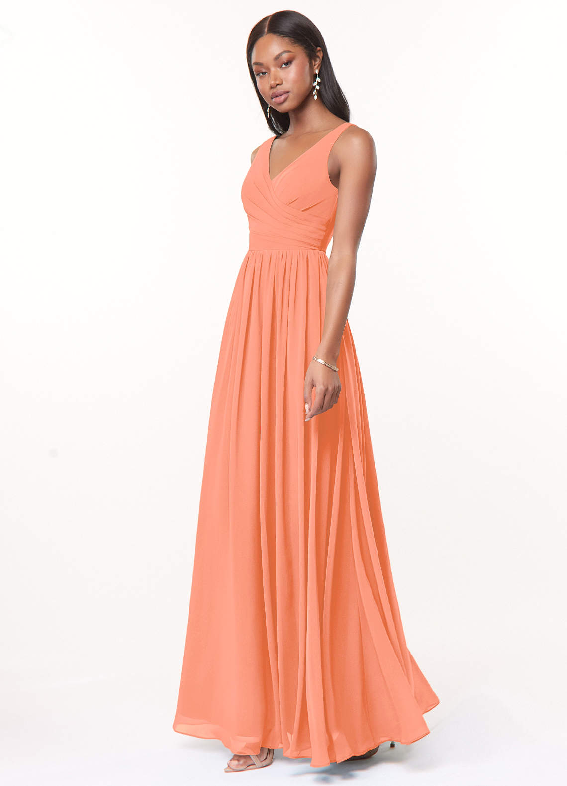 Azazie Keyla Sunset Chiffon Bridesmaid Dresses | Azazie