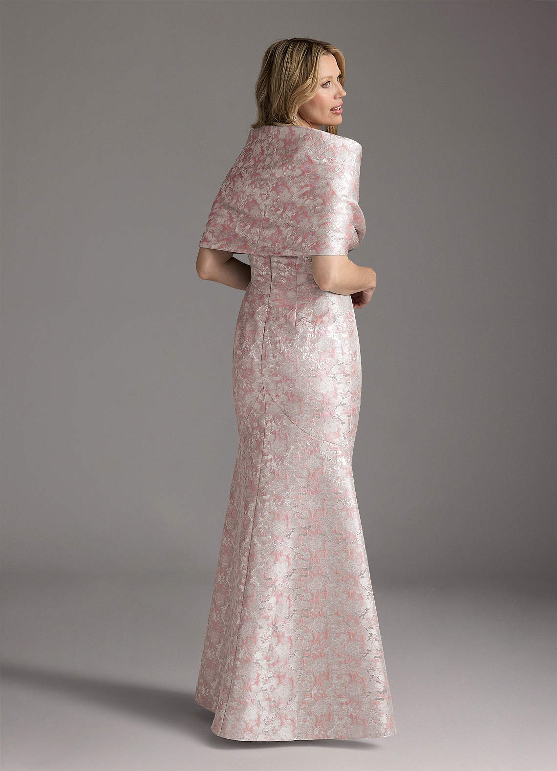 Dusty Rose Azazie Elanor Dusty Rose Mermaid Pleated Jacquard 1 Dress ...