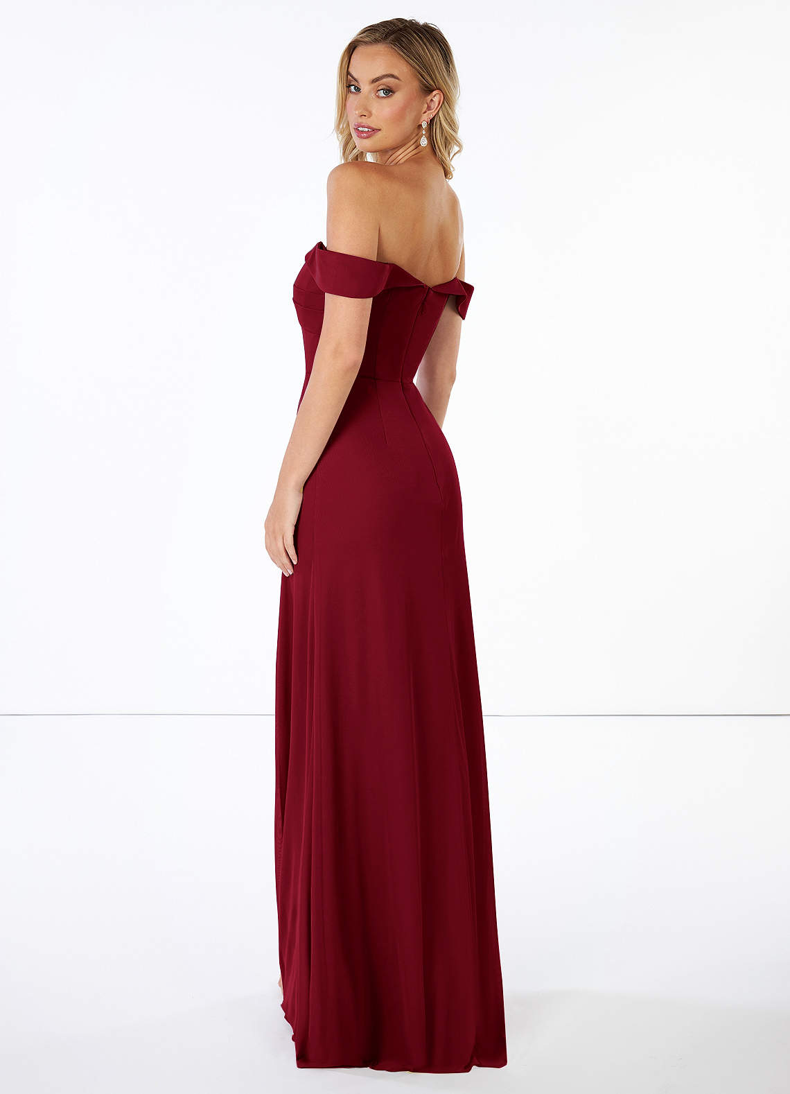 Burgundy Azazie Mena Bridesmaid Dresses Azazie