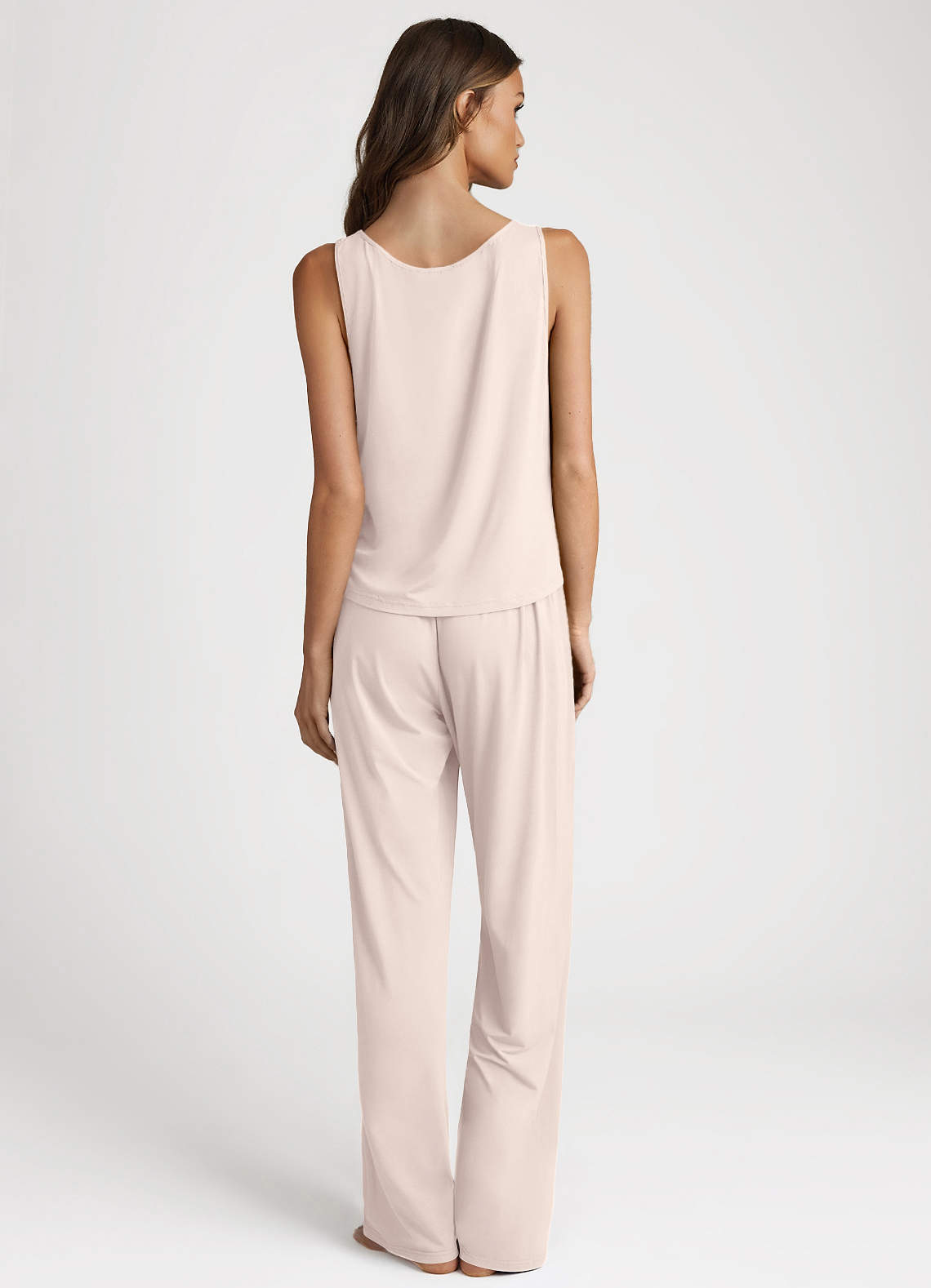 front Bamboo Fiber V-Neck Tank Top Pajama Set