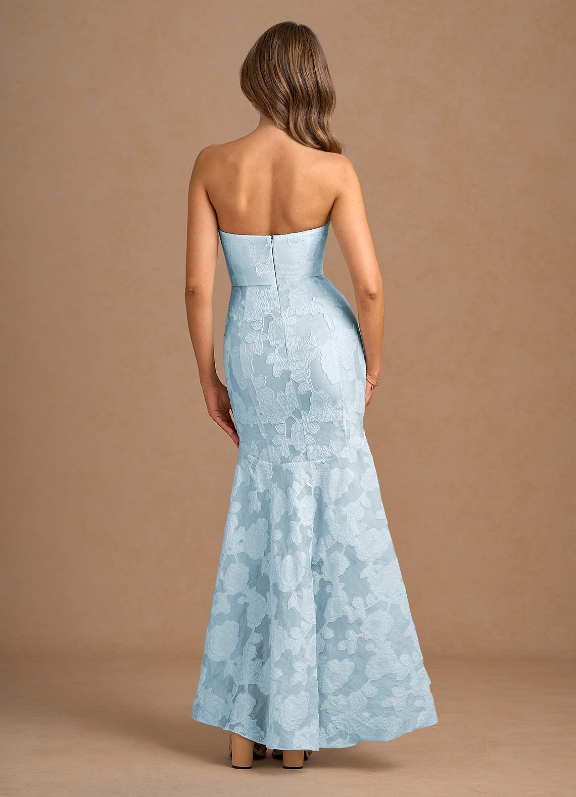 Vestido Azul Plido Largo Avina