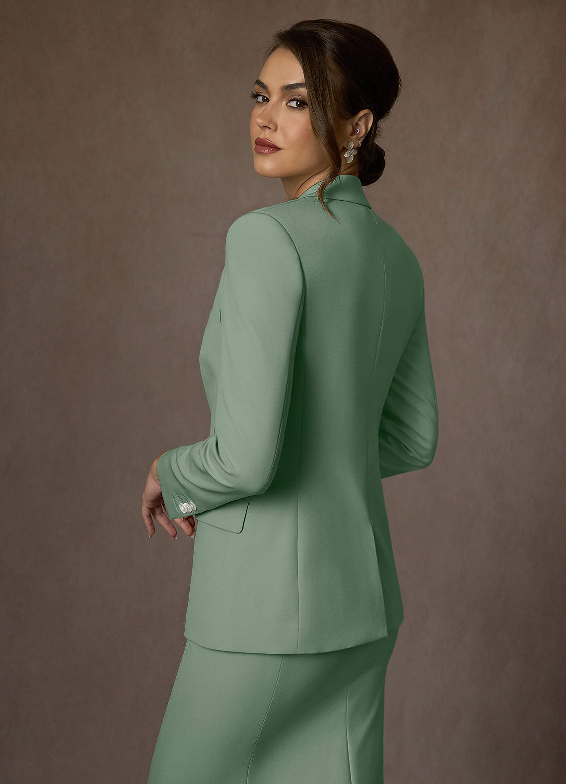 front Kennedy Matcha Structured Stretch Dress