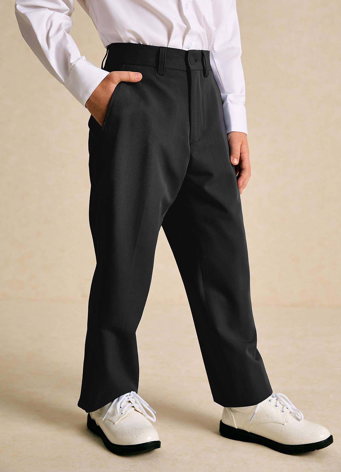 front Oliver Boys Black 3-Piece Suit