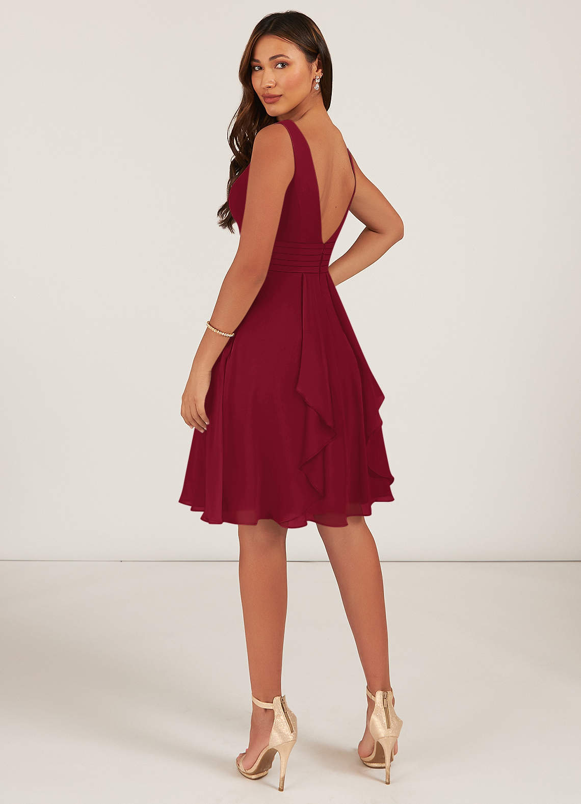 Burgundy Azazie Kyla Bridesmaid Dresses | Azazie