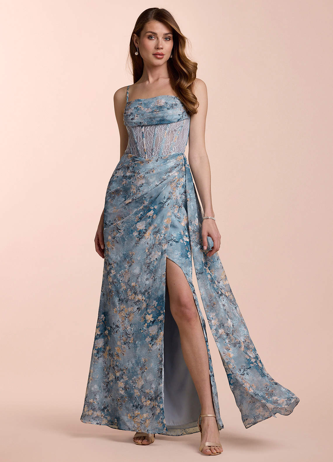 Robe Longue Bleu Poudre Kiara Azazie