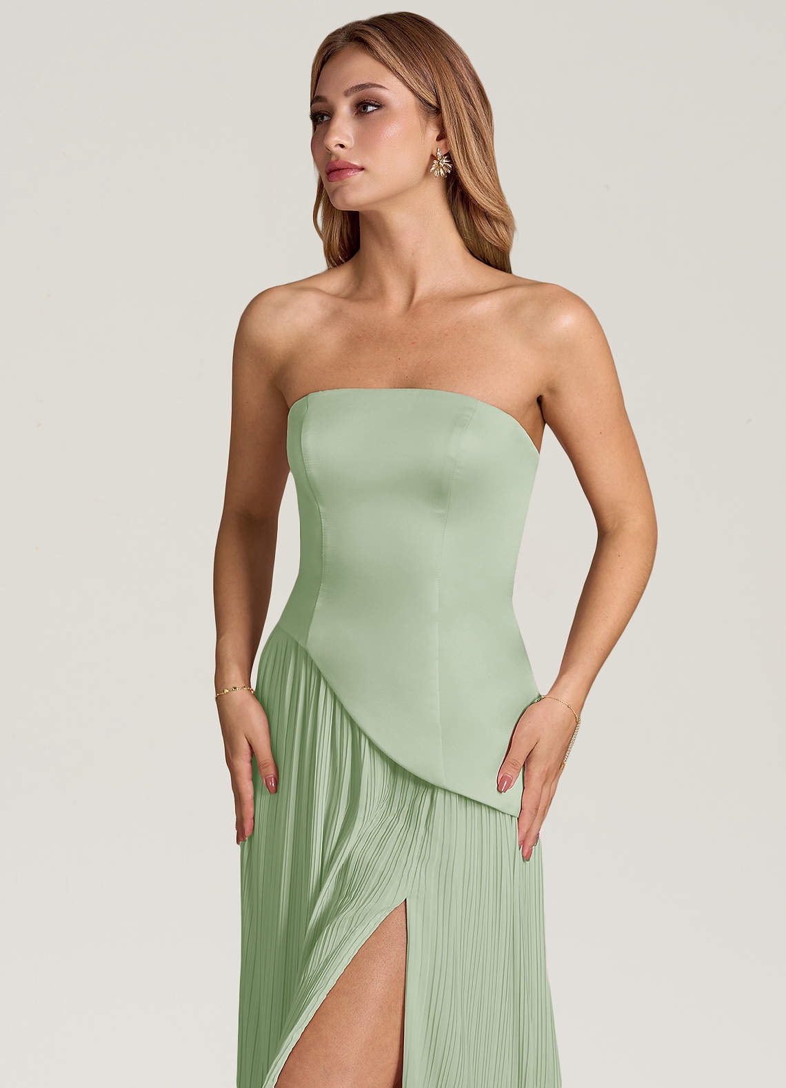 Azazie Tierney Dusty Sage Vestidos de madrinha | Azazie, image size:1140x1578