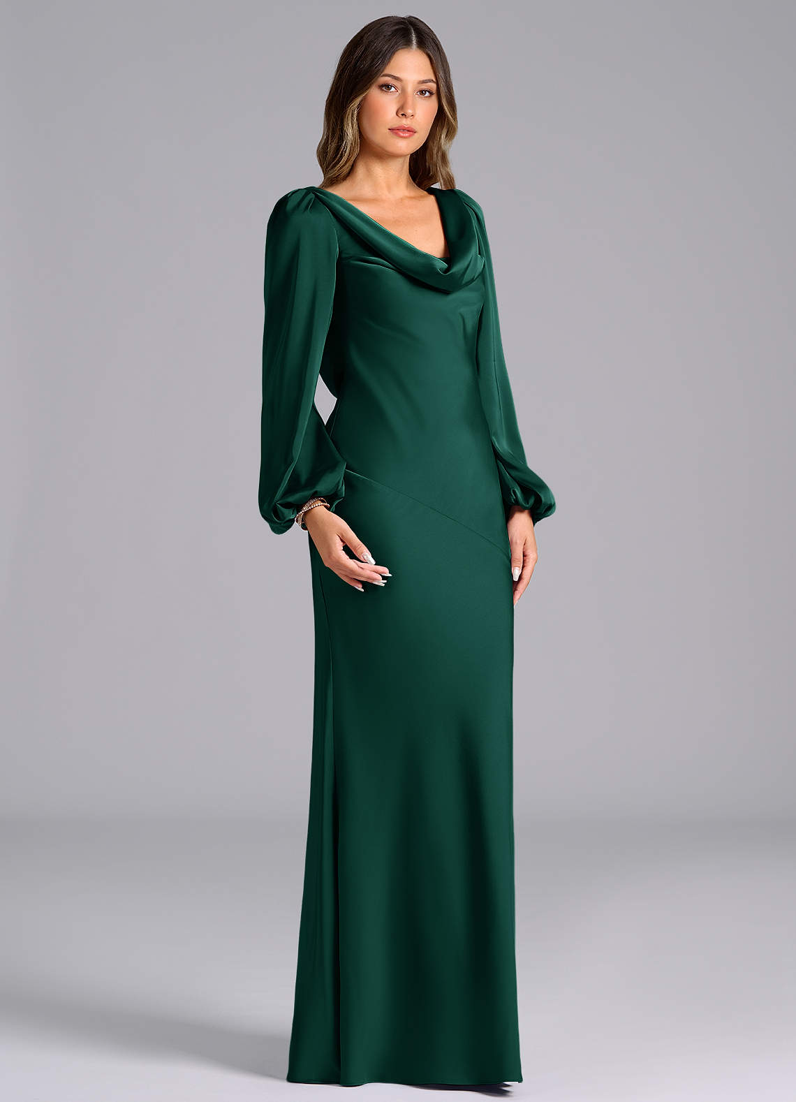 slim fit dress slacks Opulent Emerald Mermaid Dress– Teuta Matoshi main image 1