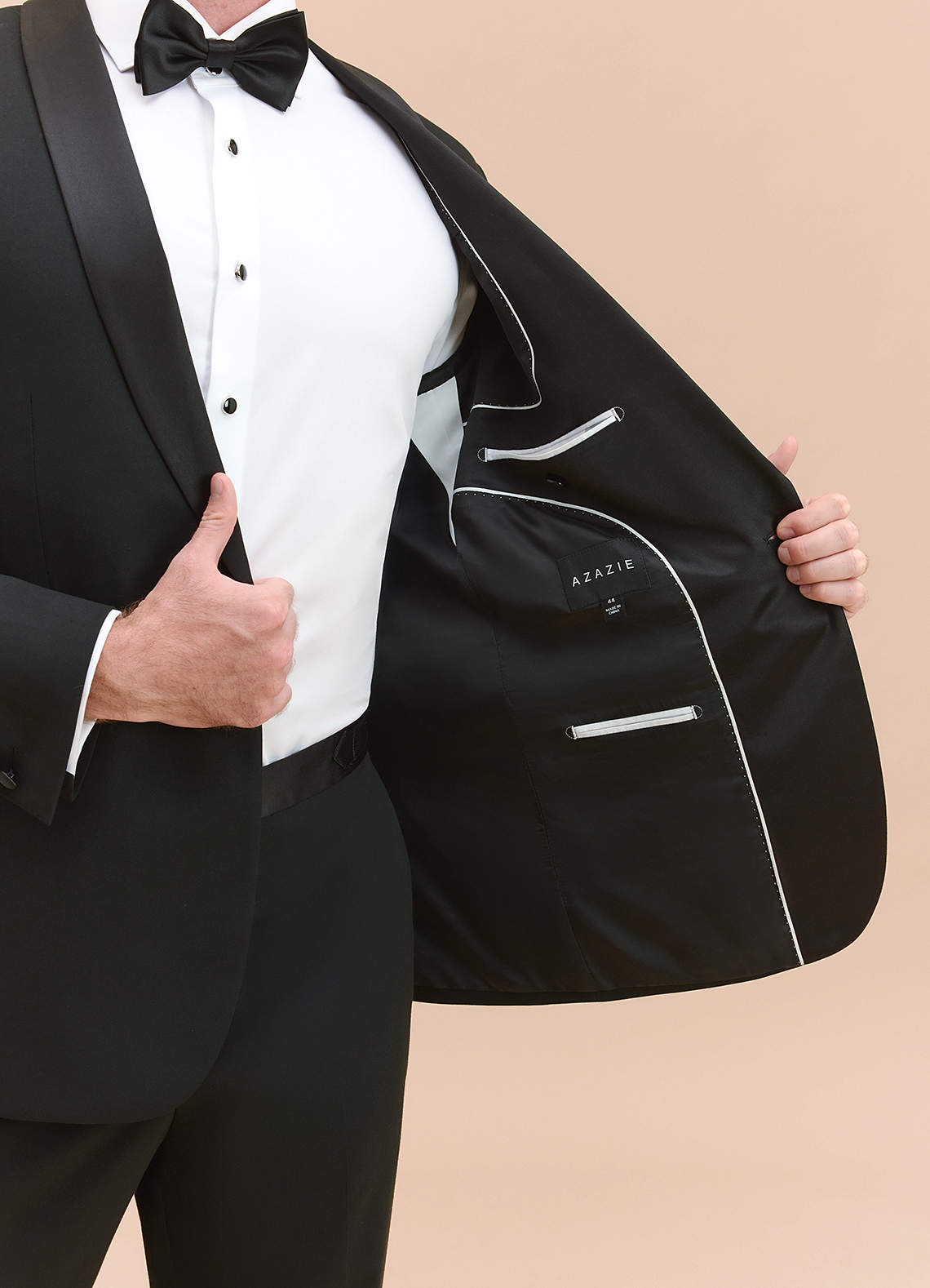 front Winston Black Shawl Lapel Tuxedos Jacket