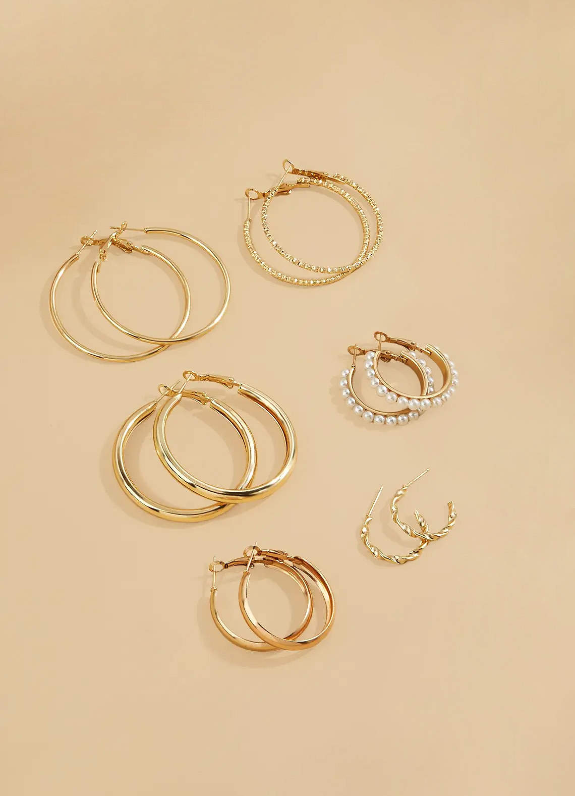 front Juego de 6 aretes versátiles