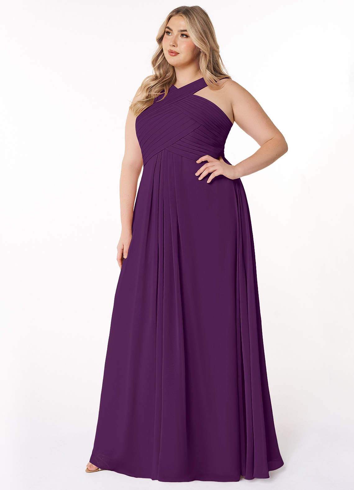 Azazie Kaleigh Grape Chiffon Bridesmaid Dresses | Azazie Azazie Kaleigh Grape Chiffon Bridesmaid Dresses | Azazie
