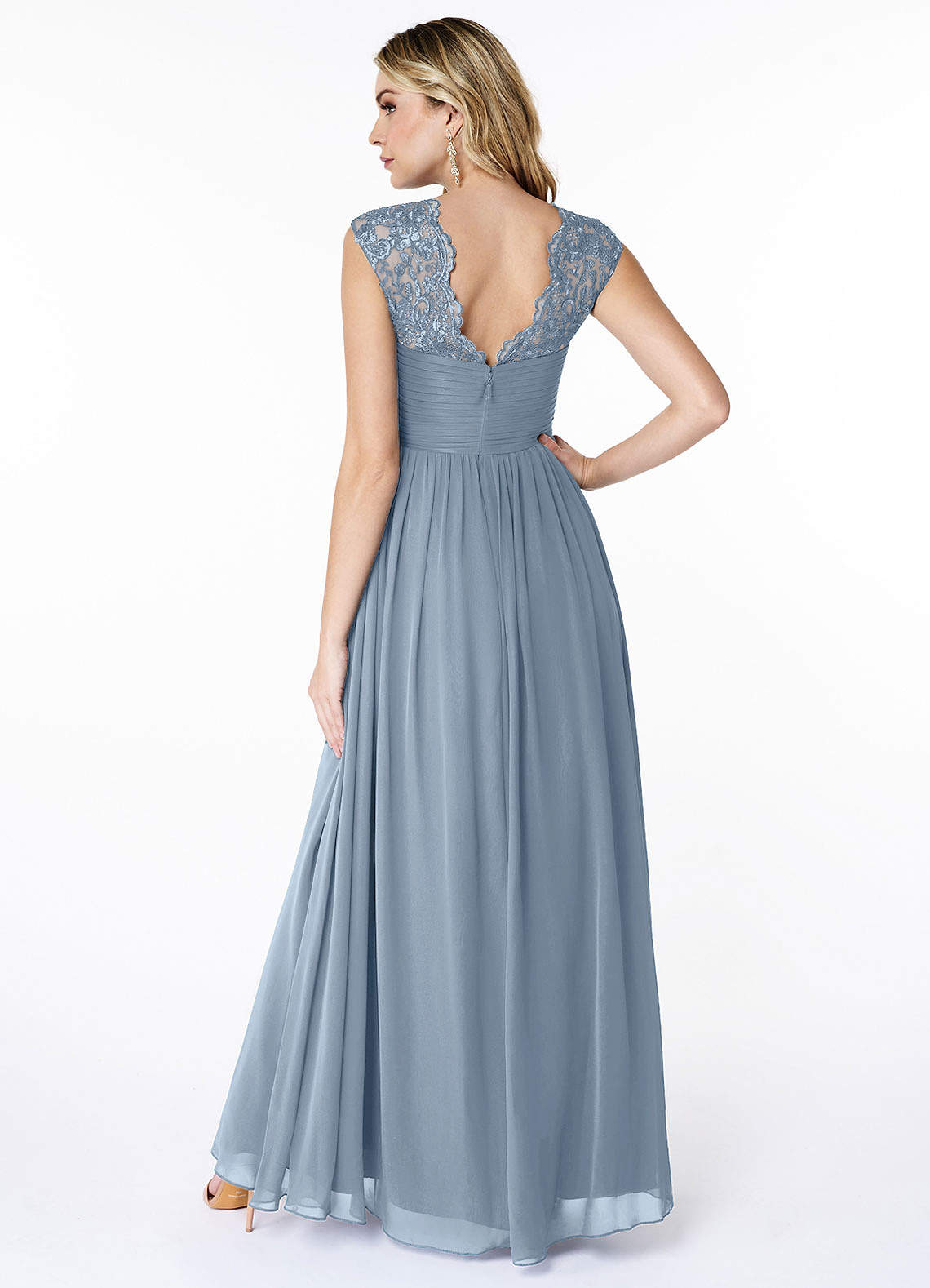 Azazie Basset Dusty Blue Bridesmaid Dresses | Azazie