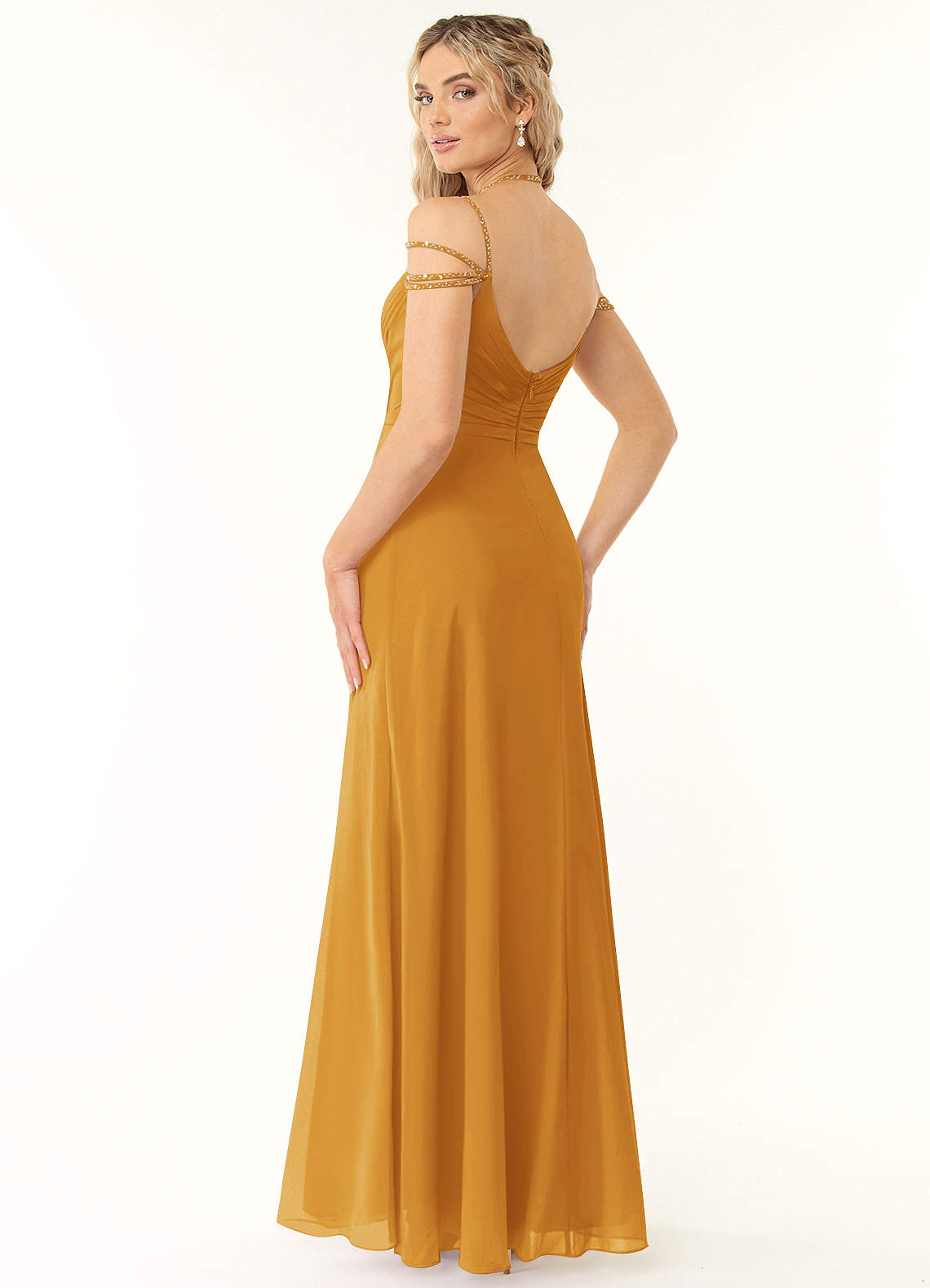 Butterscotch Azazie Solana Bridesmaid Dresses Azazie