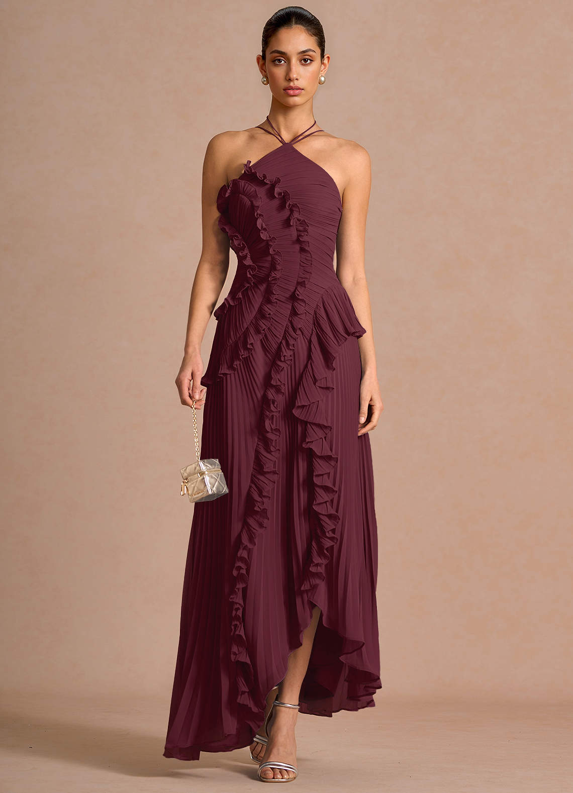 Hatsu Wine Maxi Dress image3