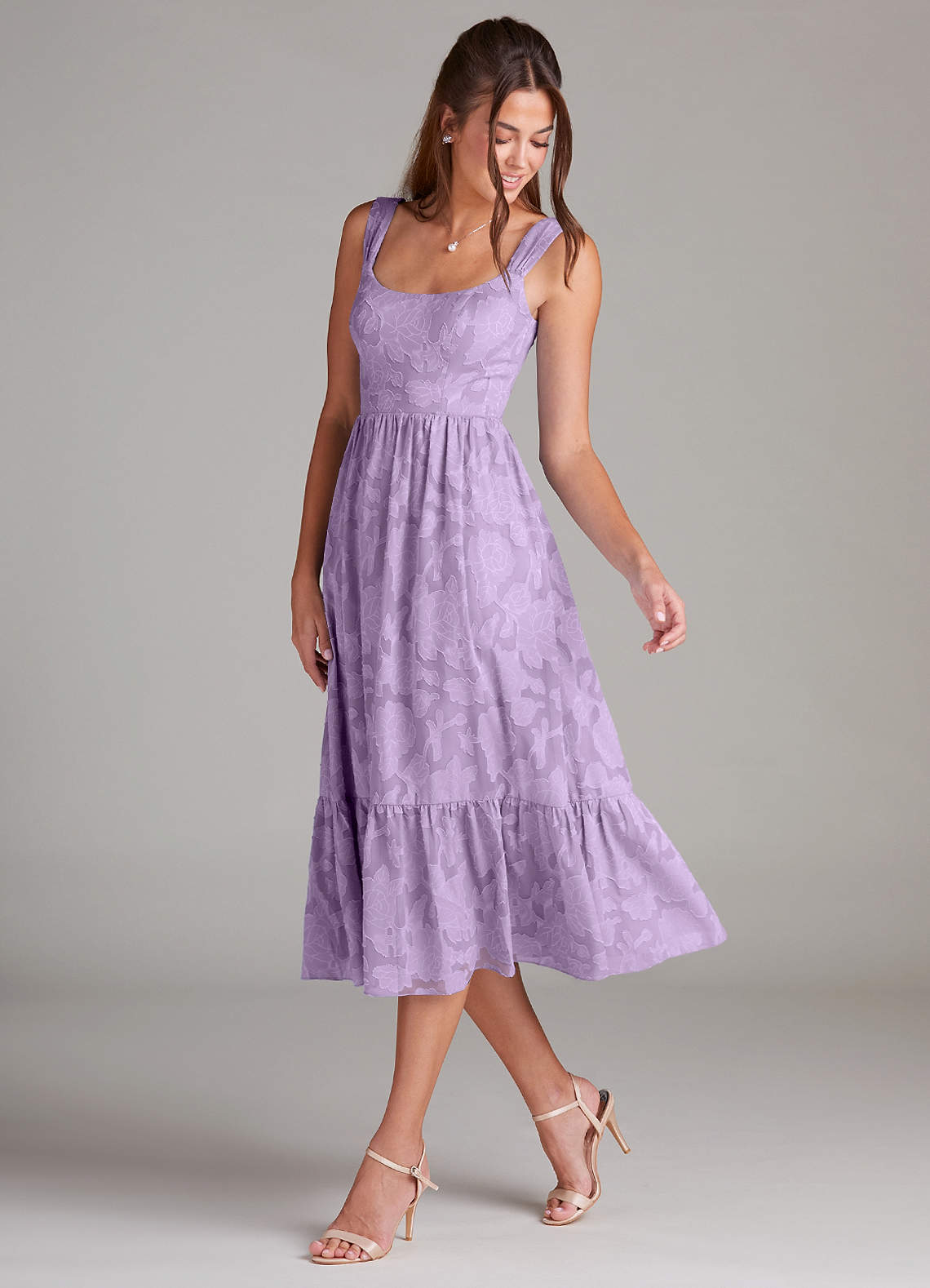 Azazie Alissa Lilac Floral Burnout Bridesmaid Dresses | Azazie Azazie Alissa Lilac Floral Burnout Bridesmaid Dresses | Azazie