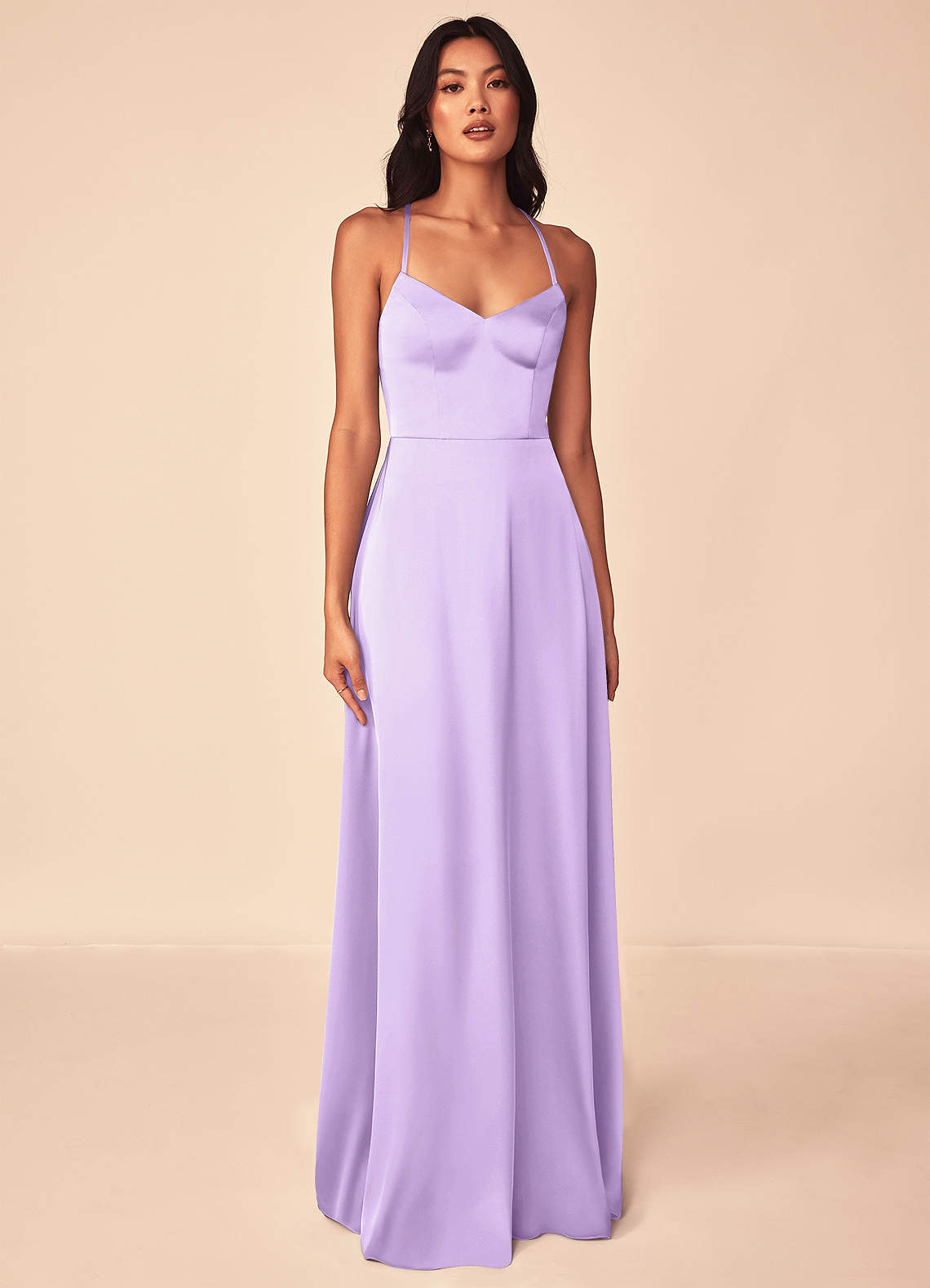 open lace back dress Soul Ties Long Sleeve Maxi Dress Purple main image 1