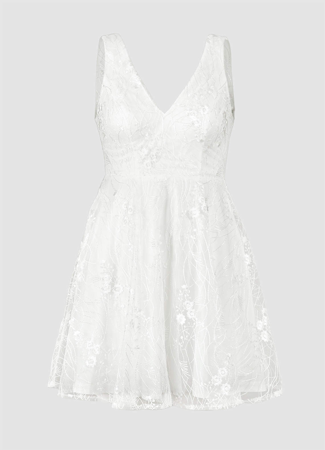 White Sweet Belle Lace Mini Dress