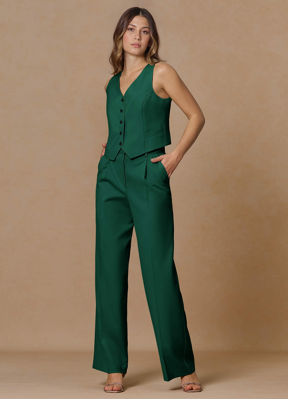 Rowan Emerald Refined Weave Performance 2-Piece Suit | Azazie