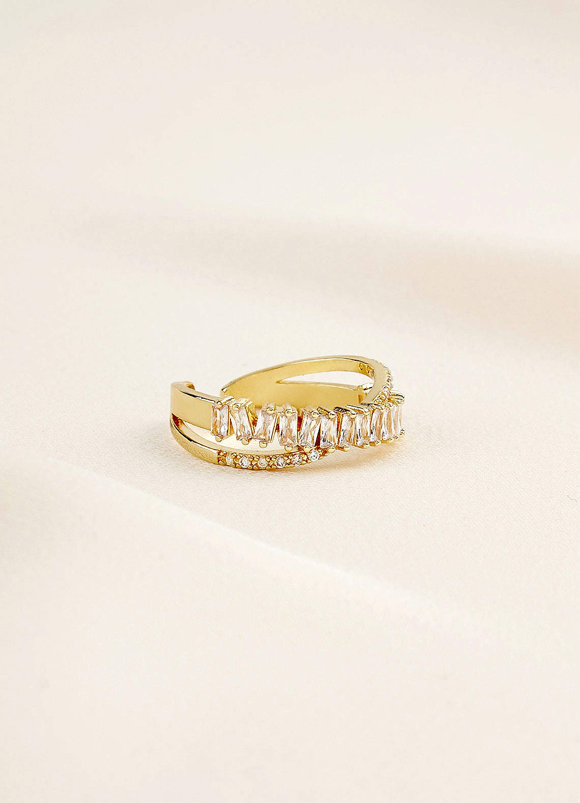 Crystal Duo Interlocking Ring | Azazie