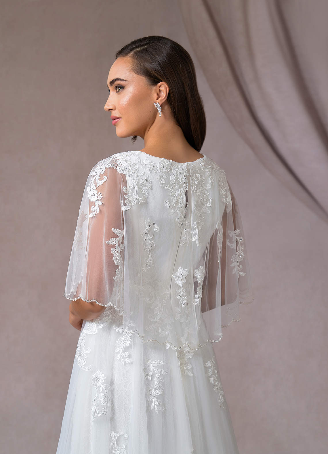 Azazie Renesmee Wedding Dresses A-Line Sequins Tulle Chapel Train Dress image1