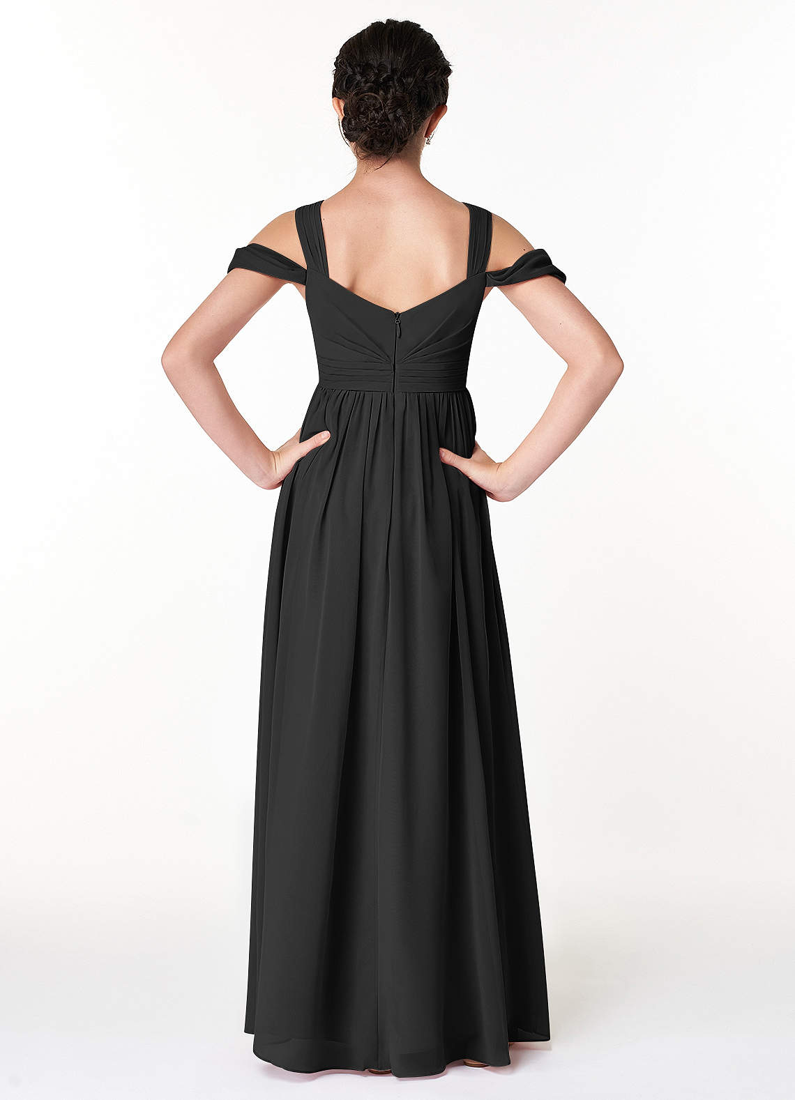 Black Azazie Lianne JBD Junior Bridesmaid Dresses | Azazie