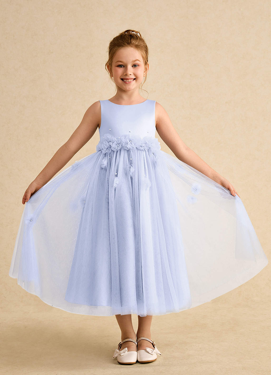 アンドレスドvolume soft tulle dress Azazie Lux Lavender A-Line Beaded Tulle Dress | Azazie